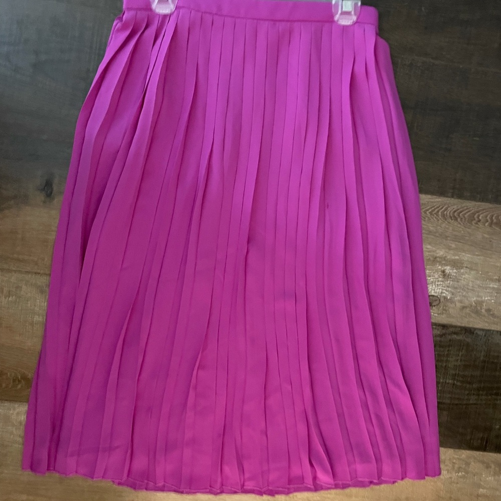 NWT J Crew Pleated Skirt Purple-Pink Size 4